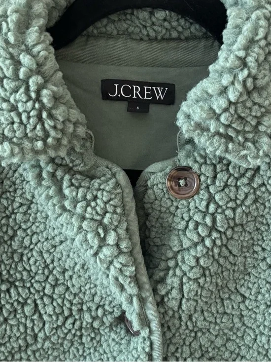 J. Crew Teddy Faux Sherpa Barn Jacket Size Small - Picture 4 of 9